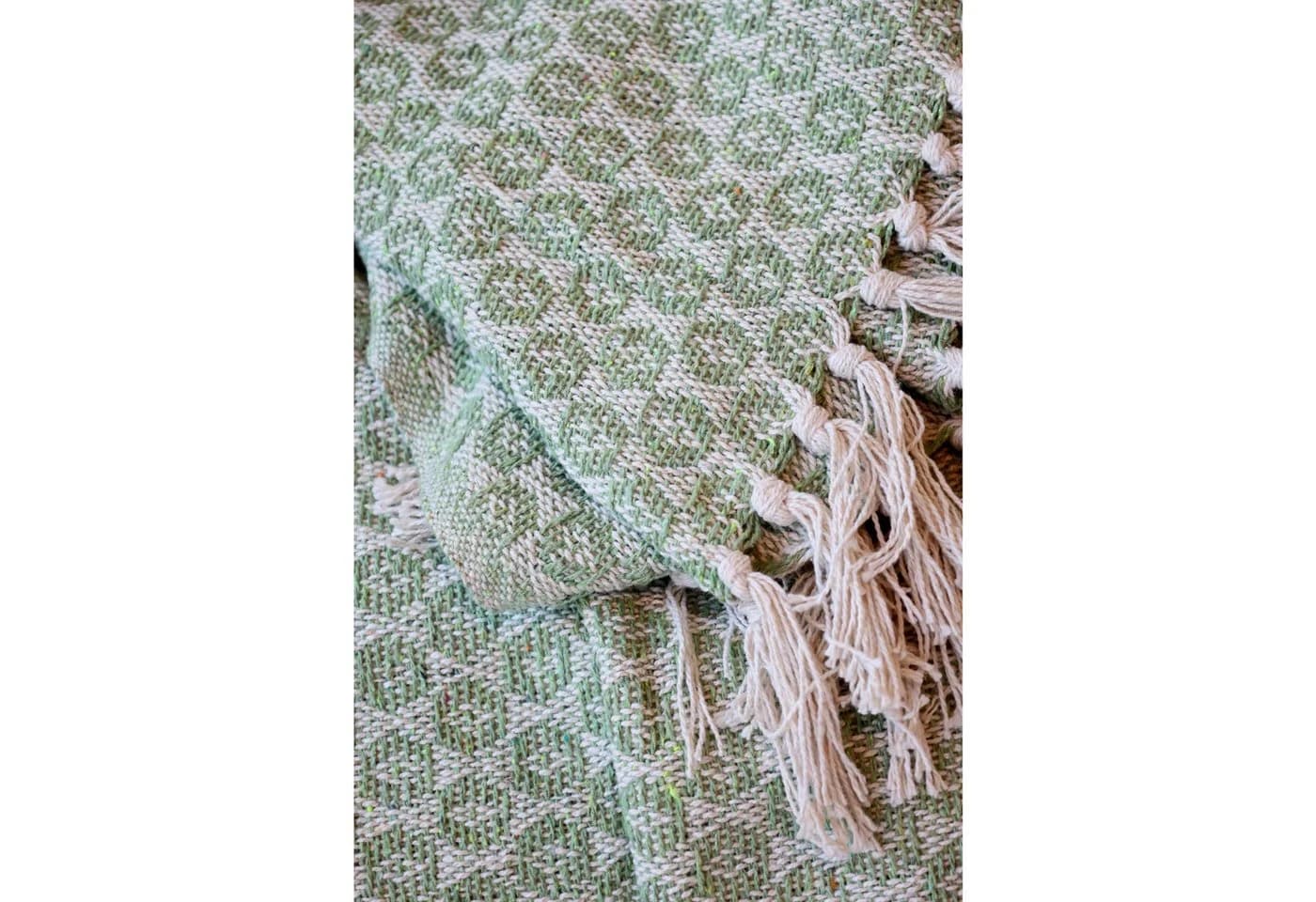 Chic Antique Aix Plaid Grün Baumwolle Garnüberschuss