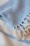 Chic Antique Aix Plaid Sky Blue Baumwolle Garnüberschuss Bild 1