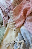 Chic Antique Aix Plaid Sky Blue Baumwolle Garnüberschuss Bild 5