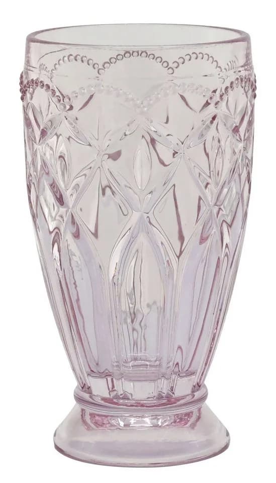 Chic Antique Trinkglas Rosa mit Muster 350ml - Bild 2