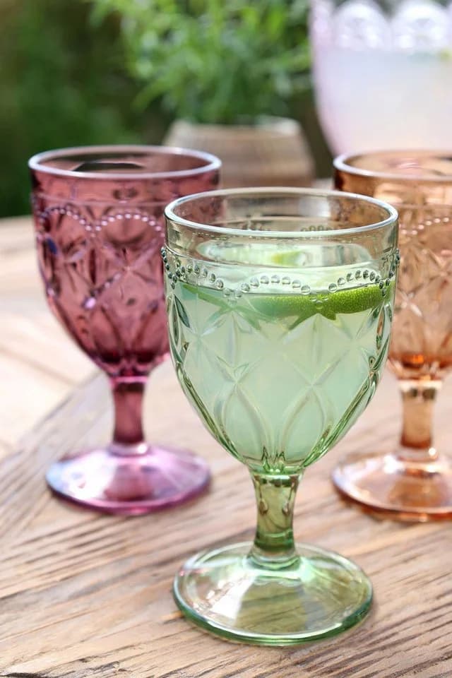 Chic Antique Weinglas-Set 6er Bunt mit Muster 250ml - Bild 3