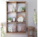 Chic Antique Geschirrtuch Zitrone Weiß mit Gelben Zitronen Bild 4