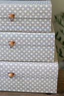 Chic Antique Holzkiste Bambus Muster 3er Set Bild 4