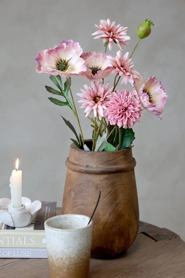 Chic Antique Vase Grimaud Deko Holzvase Braun - Bild 3