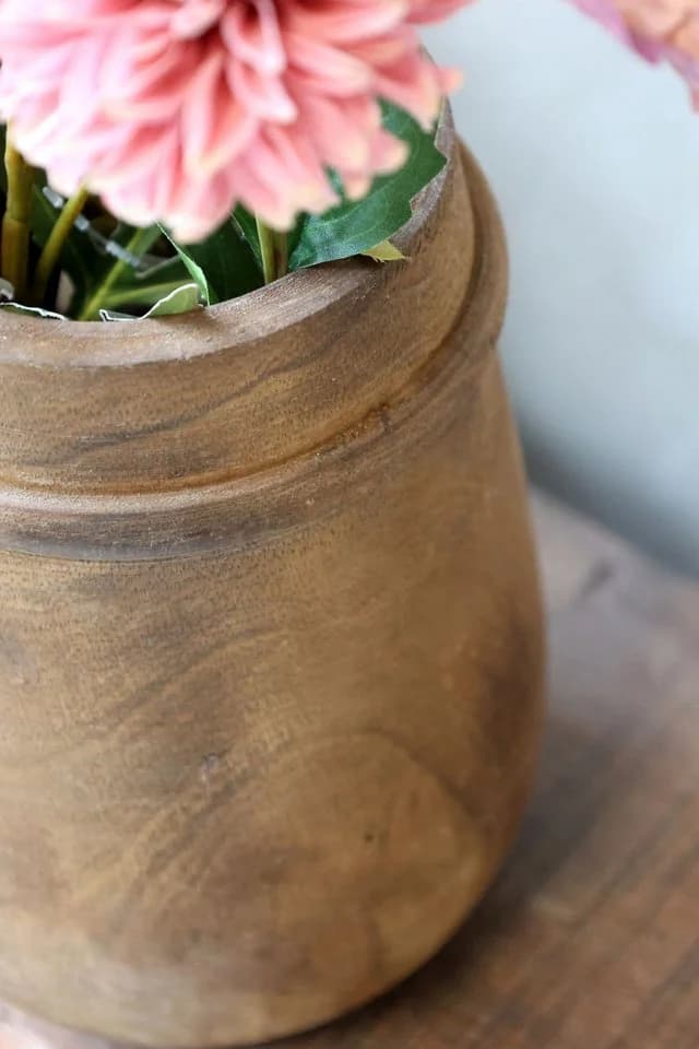 Chic Antique Vase Grimaud Deko Holzvase Braun - Bild 5