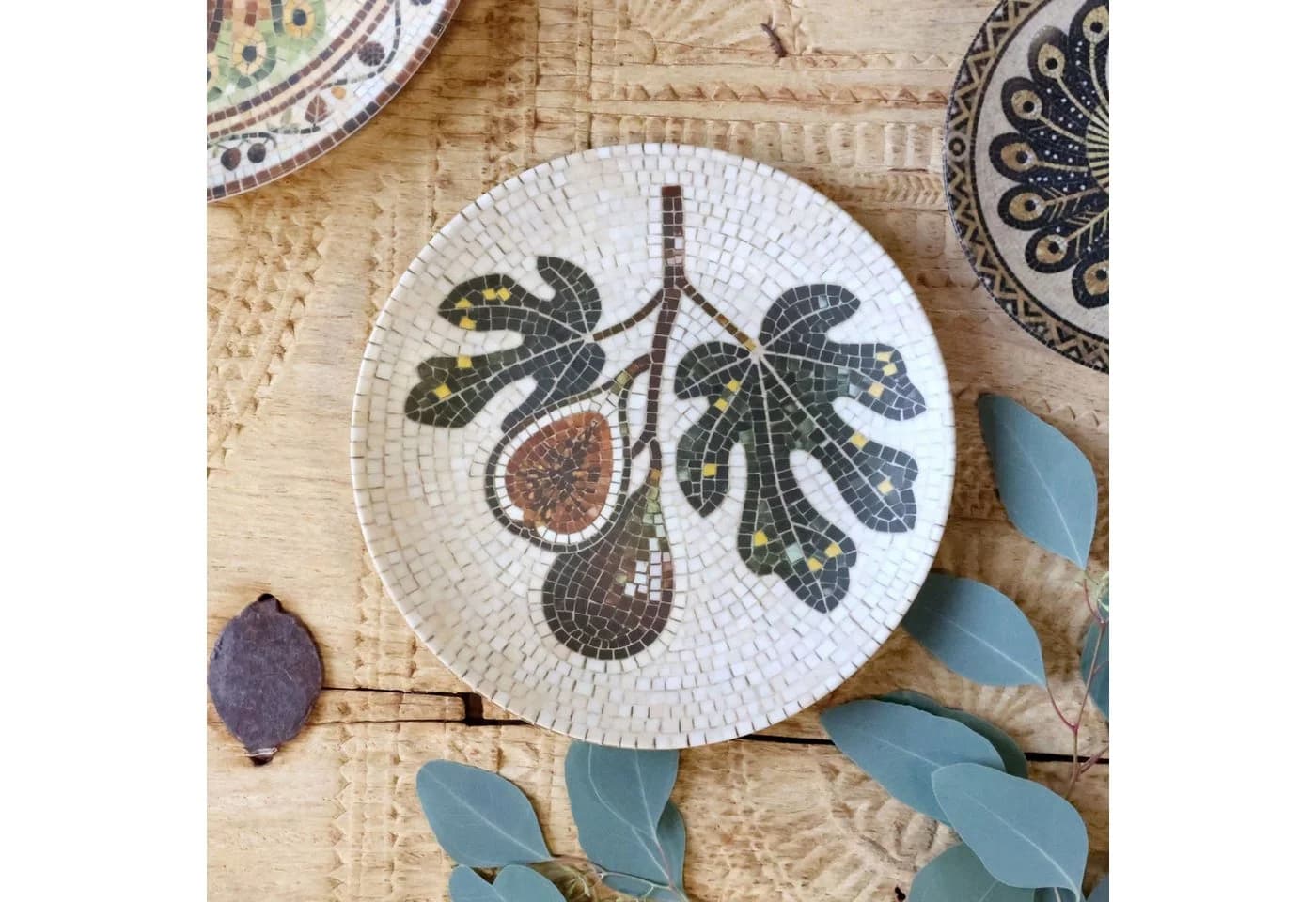 Chic Antique Teller Tablett Mediterranes Mosaik Steingut - Bild 3
