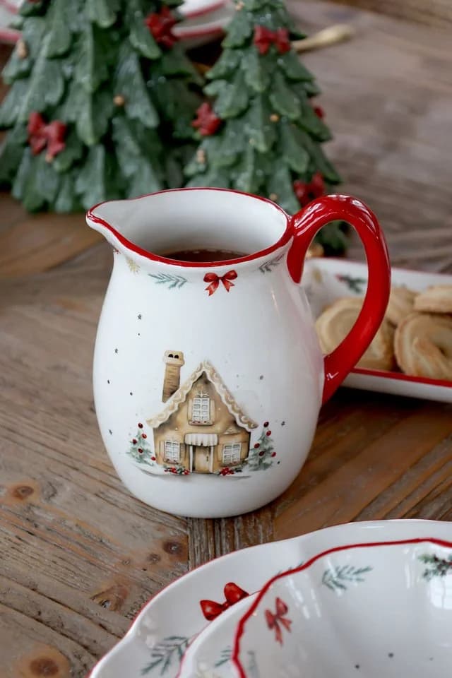 Chic Antique Kanne mit Weihnachtsmotiv Keramik 0,8L - Bild 3