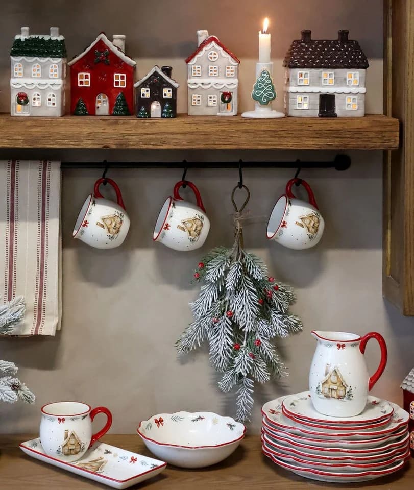 Chic Antique Kanne mit Weihnachtsmotiv Keramik 0,8L - Bild 4