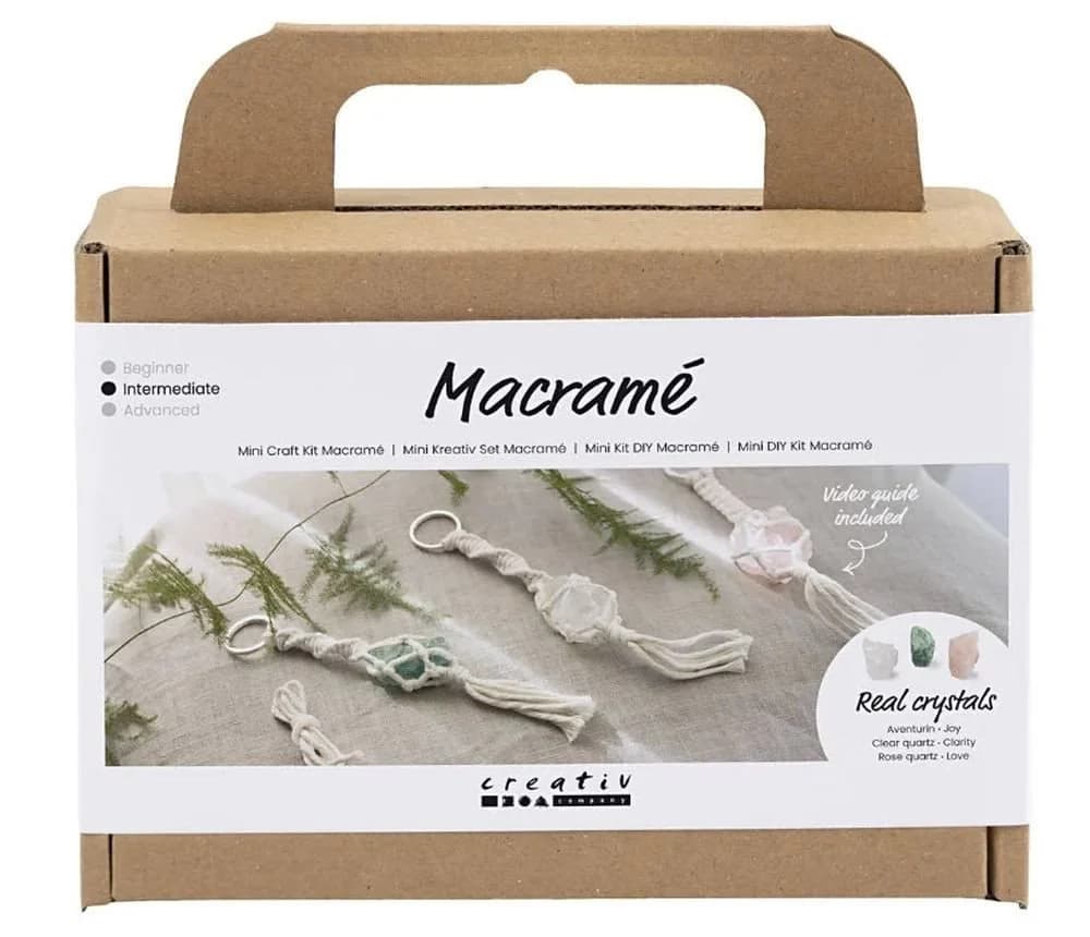 creativ company Mini Bastelset Makramee Schlüsselanhänger mit Kristallen - Bild 2