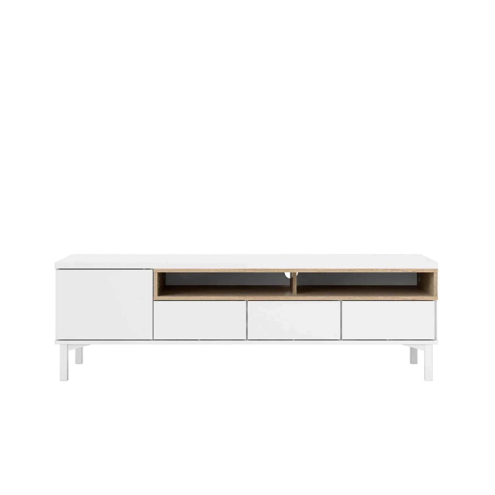 INOSIGN Roomers TV-Board Weiß mit Eichenstruktur