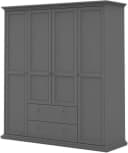 Home Affaire Paris Kleiderschrank 4 Türen Grau Bild 5