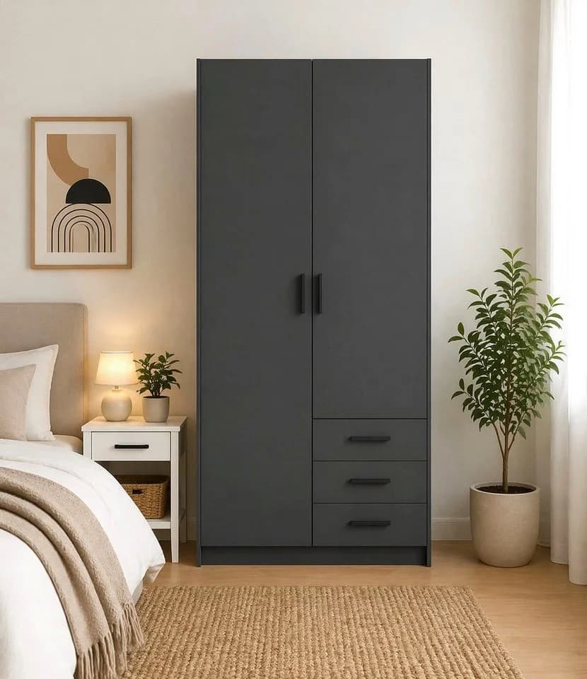 INOSIGN Kleiderschrank Sprint Schwarz Drehtürenschrank - Bild 1