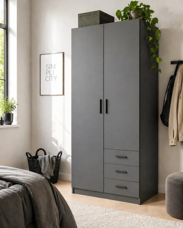 INOSIGN Kleiderschrank Sprint Schwarz Drehtürenschrank - Bild 2