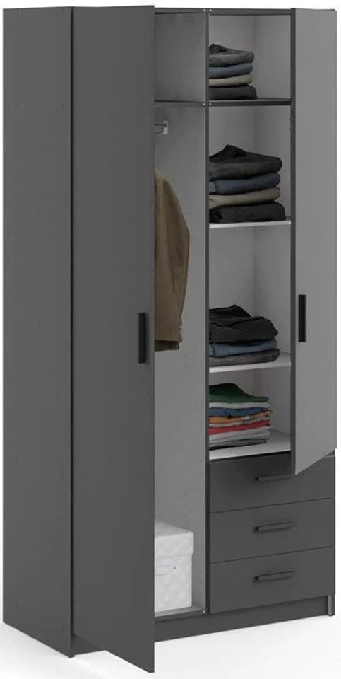 INOSIGN Kleiderschrank Sprint Schwarz Drehtürenschrank - Bild 4