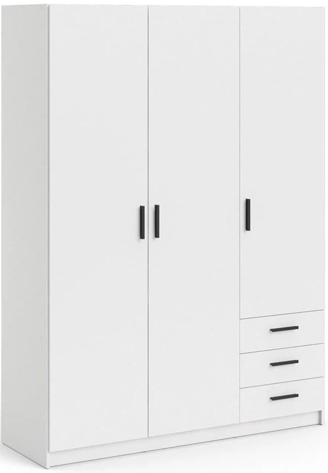 INOSIGN Kleiderschrank Sprint Weiß mit 3 Schubladen und Kleiderstange - Bild 4