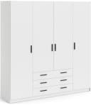 INOSIGN Sprint Drehtürenschrank Weiß Holzwerkstoff 3 Schubladen Bild 4