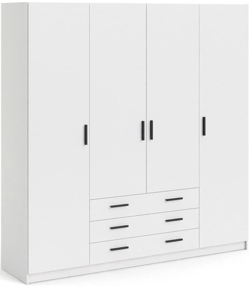 INOSIGN Sprint Drehtürenschrank Weiß Holzwerkstoff 3 Schubladen - Bild 4