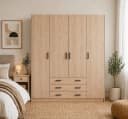 INOSIGN Sprint Kleiderschrank Braun Drehtürenschrank Holzwerkstoff Bild 1