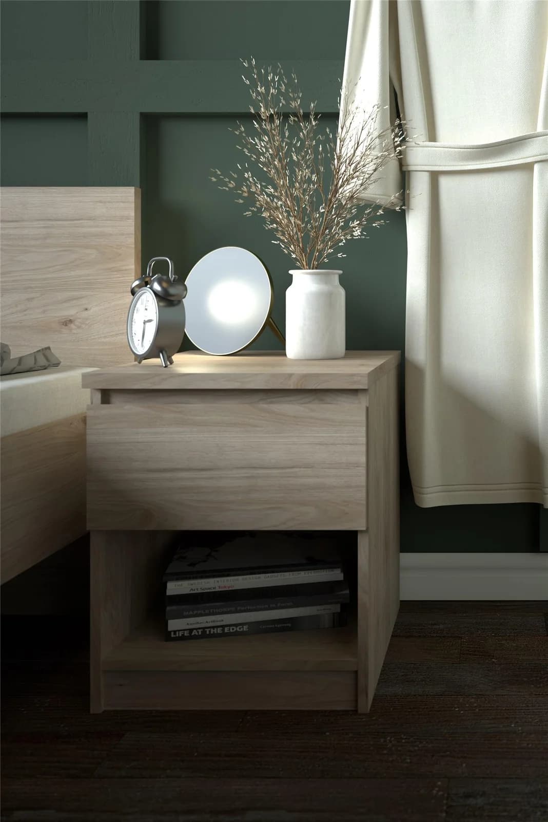 INOSIGN Nachttisch Naia Braun 1 Schublade Holz