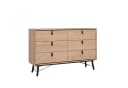 ANDAS Kommode Ry 6 Schubladen Braun Schwarz Holzwerkstoff Bild 1