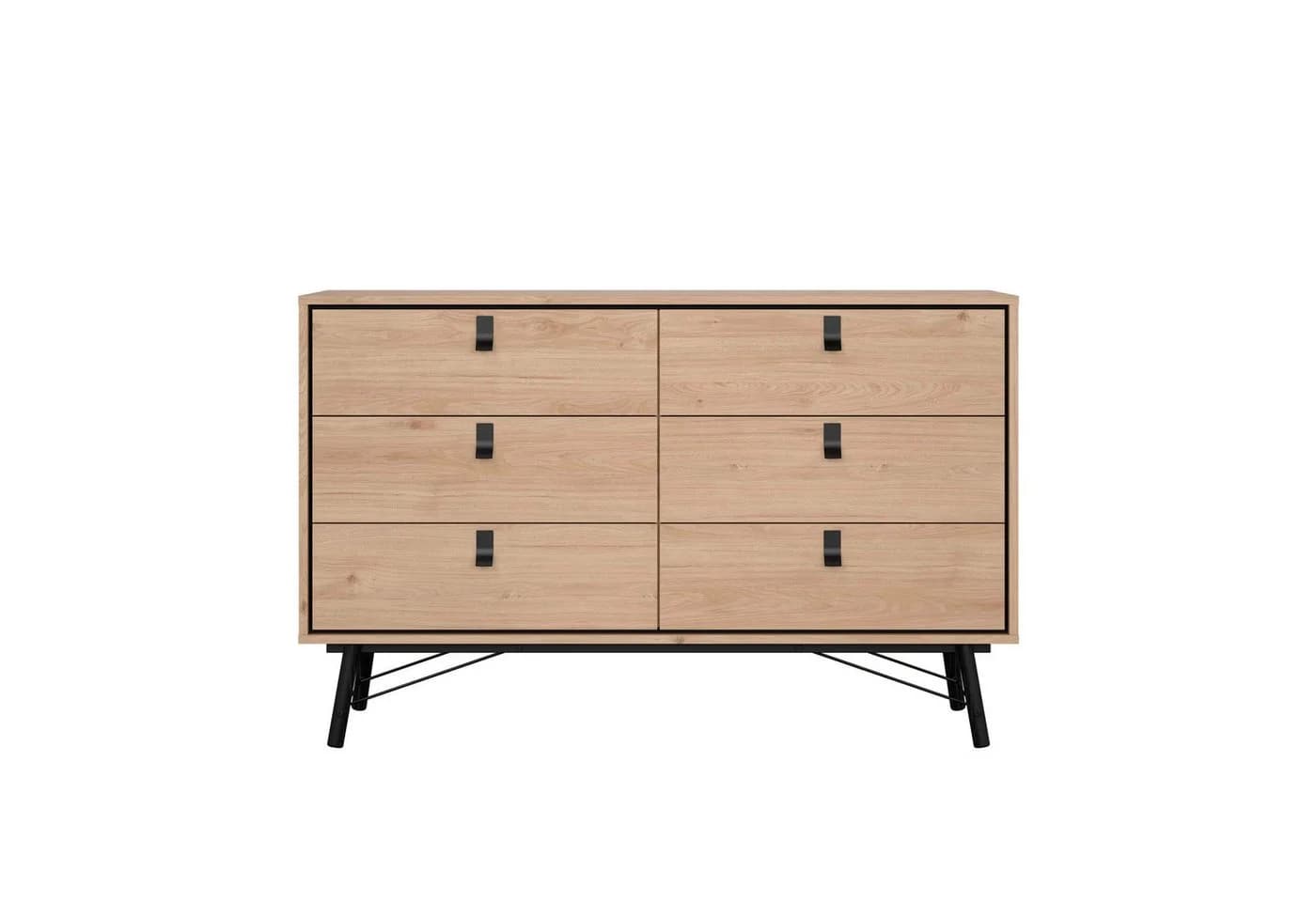 ANDAS Kommode Ry 6 Schubladen Braun Schwarz Holzwerkstoff - Bild 3