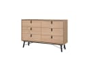 ANDAS Kommode Ry 6 Schubladen Braun Schwarz Holzwerkstoff Bild 5
