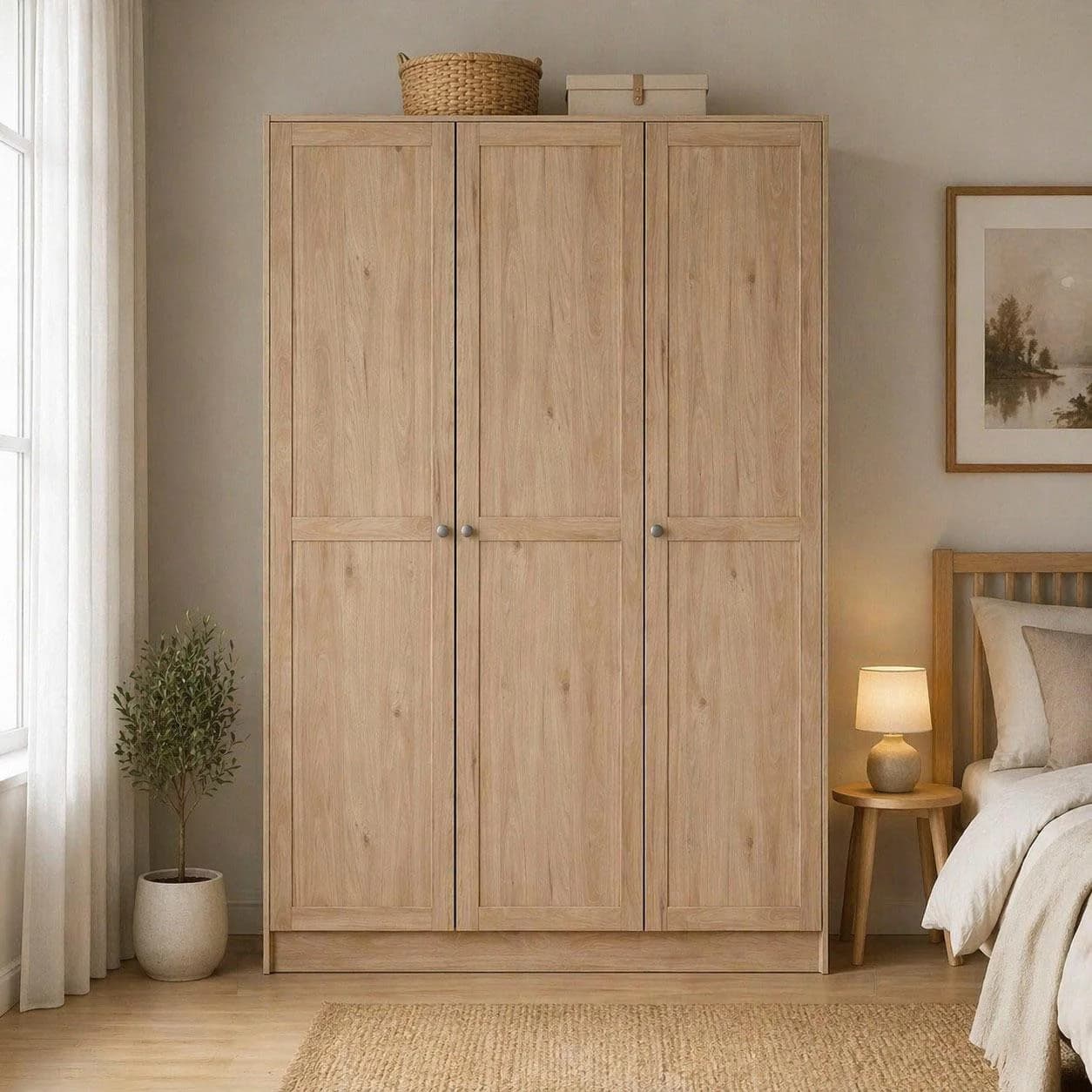 HOME AFFAIRE Billund Kleiderschrank Braun 3-Türig