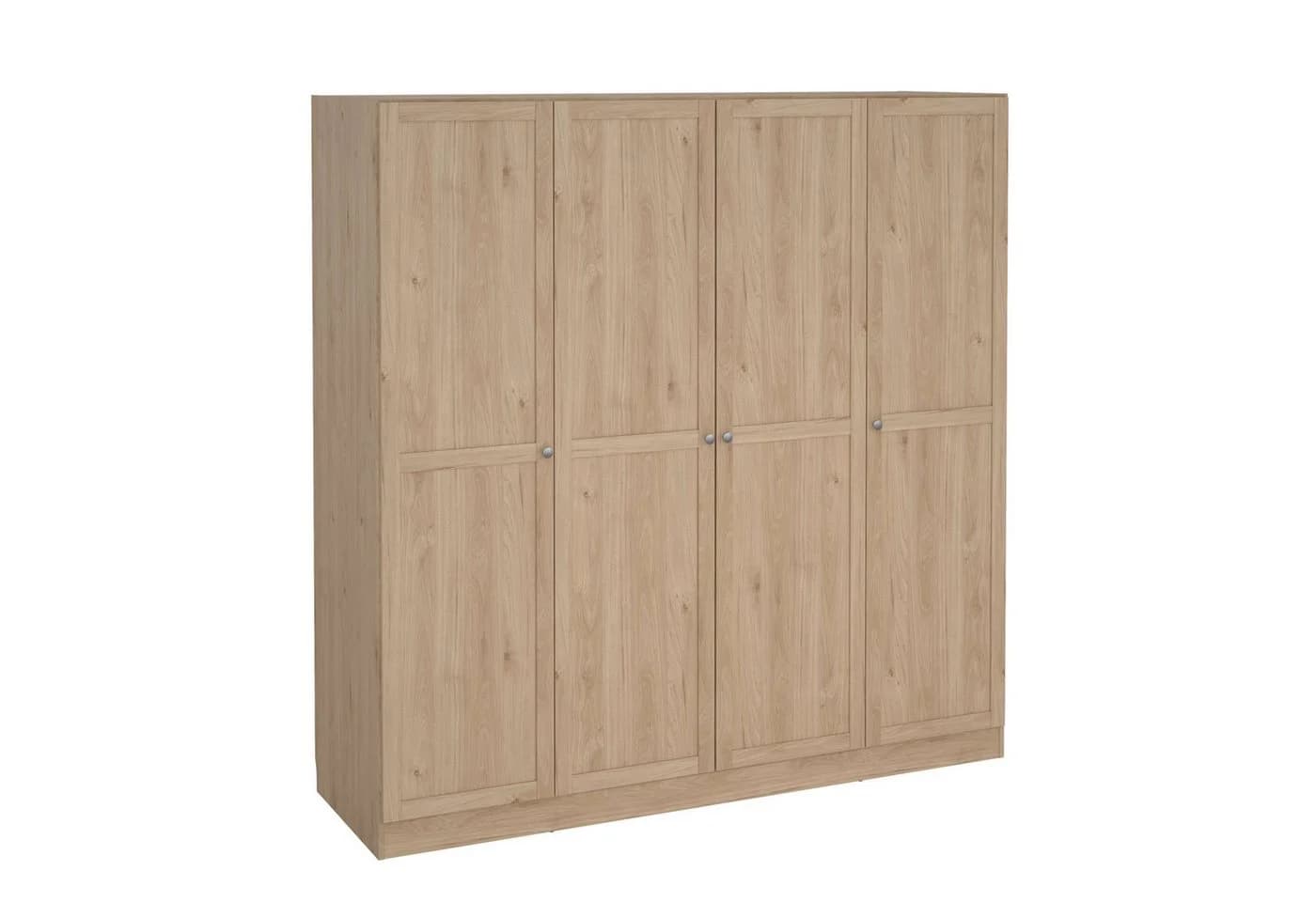 HOME AFFAIRE Billund Kleiderschrank Braun 4 Türen Holzwerkstoff - Bild 4