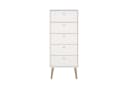 Highboard ANDAS Bodo Weiß 5 Schubladen Skandinavisches Sideboard Bild 1