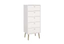 Highboard ANDAS Bodo Weiß 5 Schubladen Skandinavisches Sideboard Bild 3