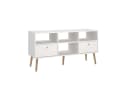TV-Board ANDAS Bodo TV-Möbel, TV-Unit, Mediamöbel, Regal, 2 Schubladen und 4 offene Fächer, Beine und Griffe aus Massivholz Bild 1