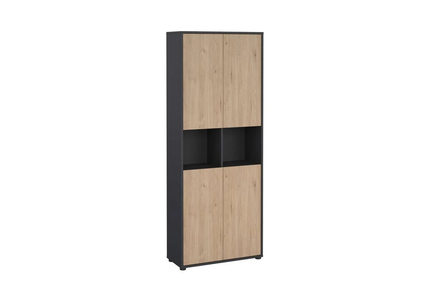 INOSIGN Aktenschrank Grau 4 Türen 4 Einlegeböden