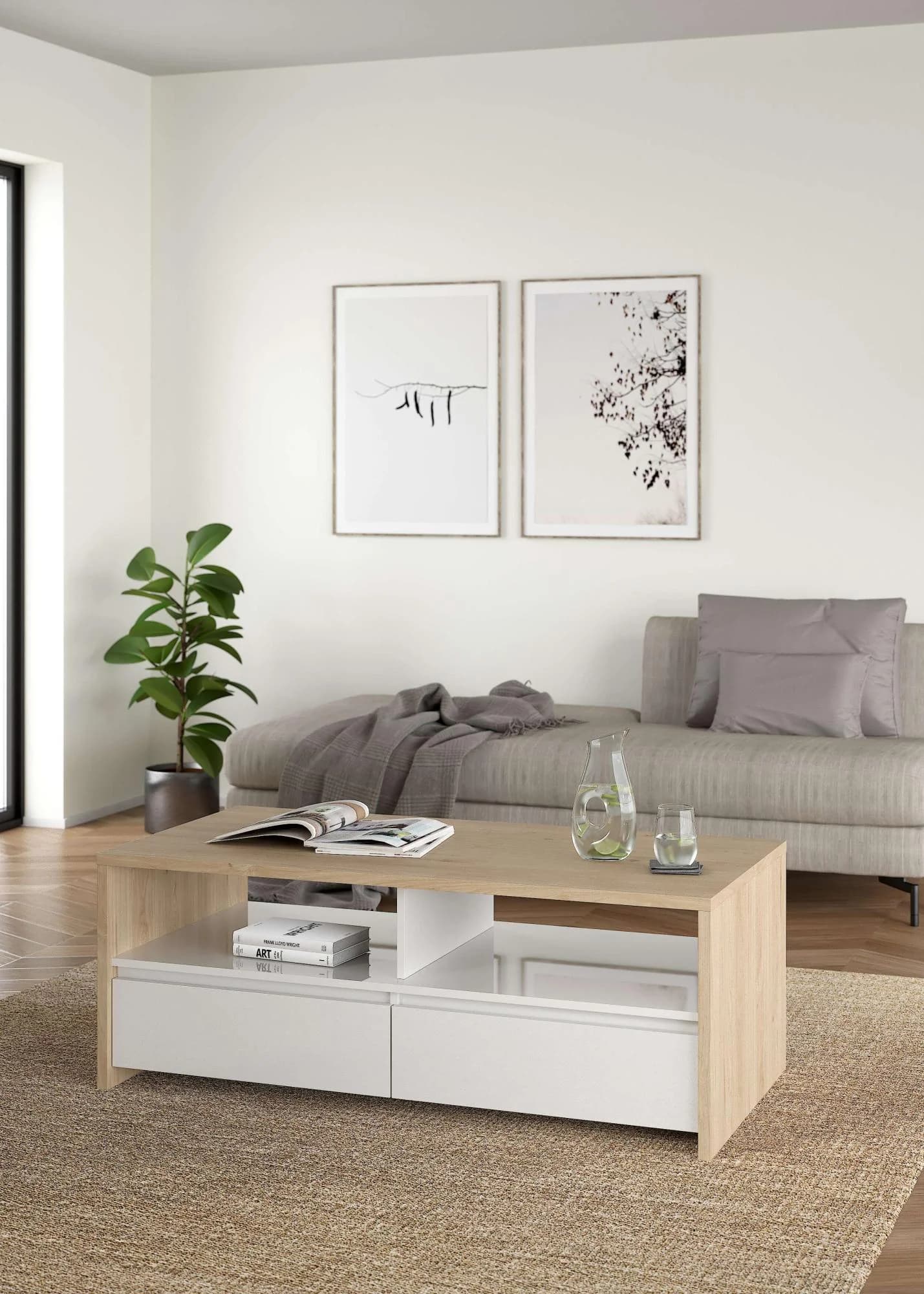 INOSIGN Couchtisch Next mit 2 Schubladen und Ablagefläche