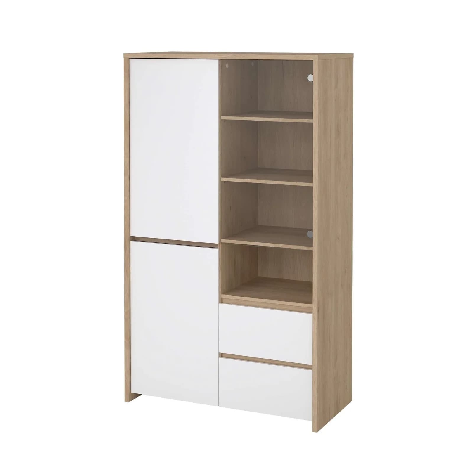 INOSIGN Vitrine Next Standvitrine mit Glastür und Schubladen Weiß