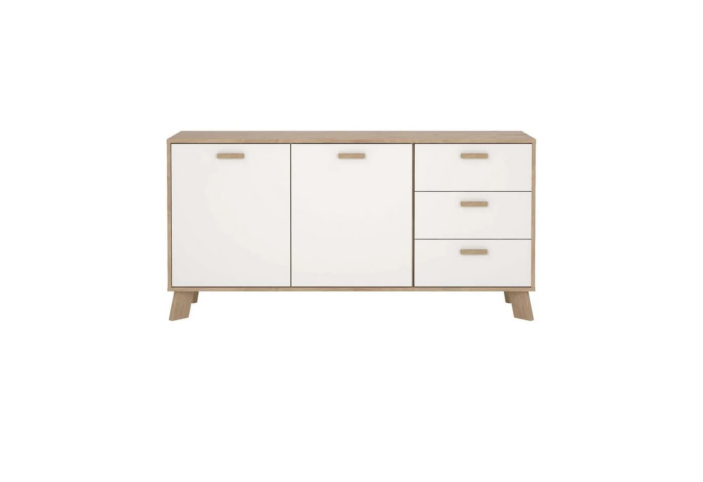 Sideboard ANDAS Ikast Weiß Jackson Hickory 2 Türen 3 Schubladen - Bild 3