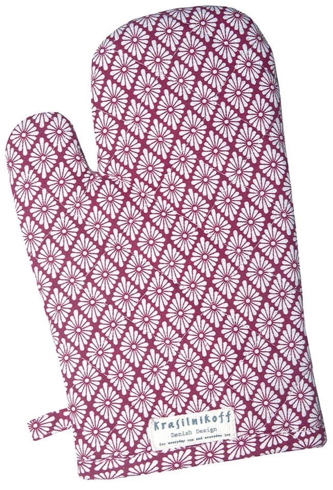 Krasilnikoff Topfhandschuhe Biscuit 1-teilig Ofenhandschuh wattiert