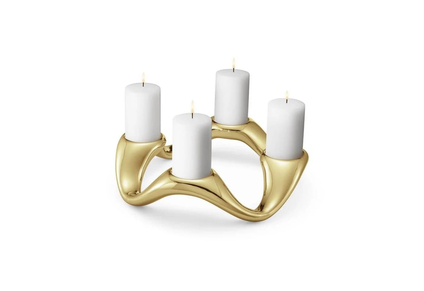 Georg Jensen Cobra Kerzenhalter Rund Gold - Bild 2