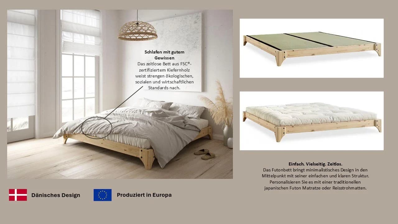 Futonbett KARUP DESIGN Elan Massivholz Beige - Bild 3