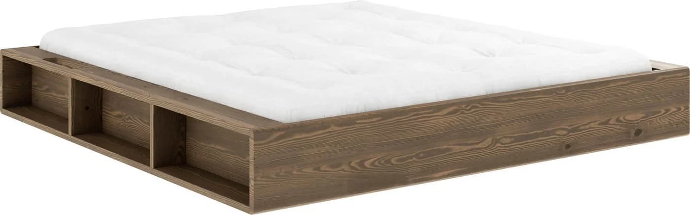 Karup Design Stauraumbett Ziggy Bed Braunes Massivholz mit 3 Ablagen - Bild 4