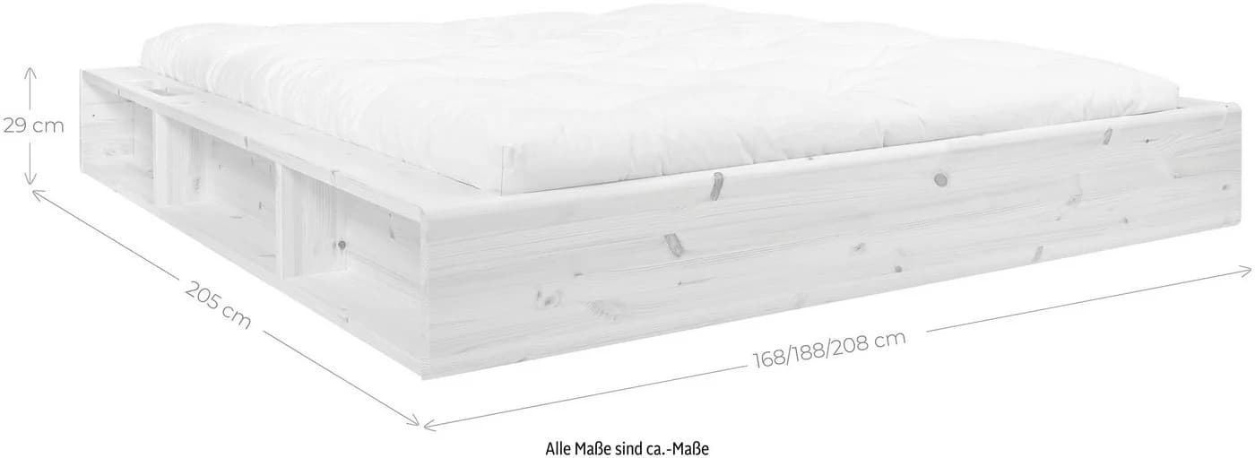 Karup Design Stauraumbett Ziggy Bed Braunes Massivholz mit 3 Ablagen - Bild 5
