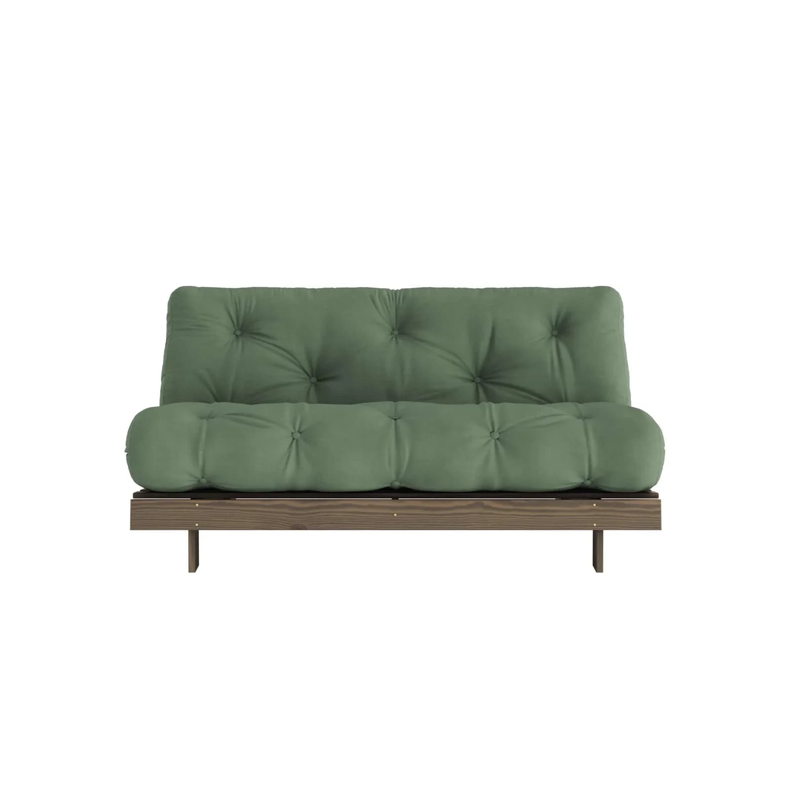 Karup Design Roots Daybett 160cm Grün FSC-Massivholz mit Futonmatratze