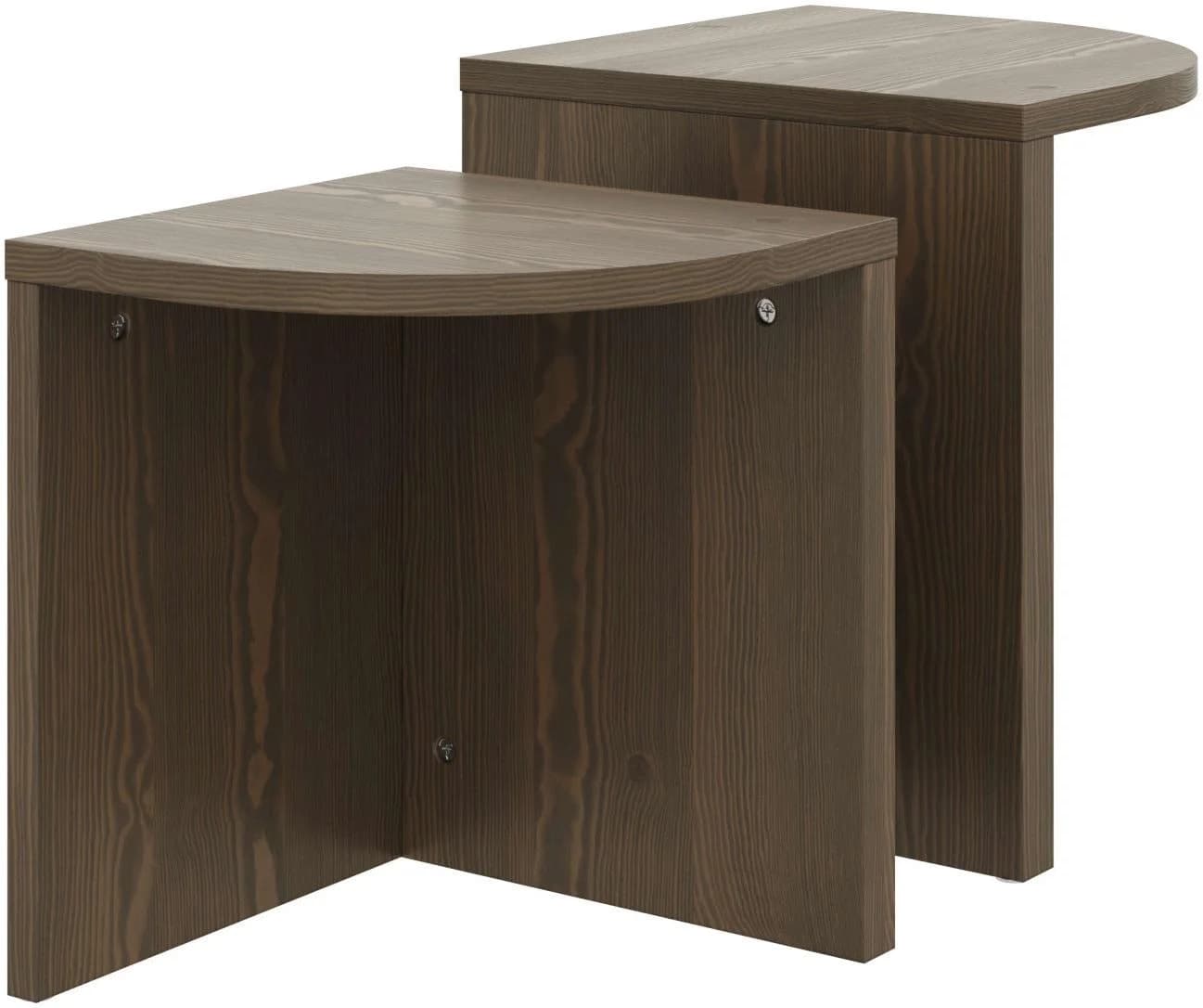 Karup Design Satztisch Set COMBINE 2er Braun FSC Kiefernholz