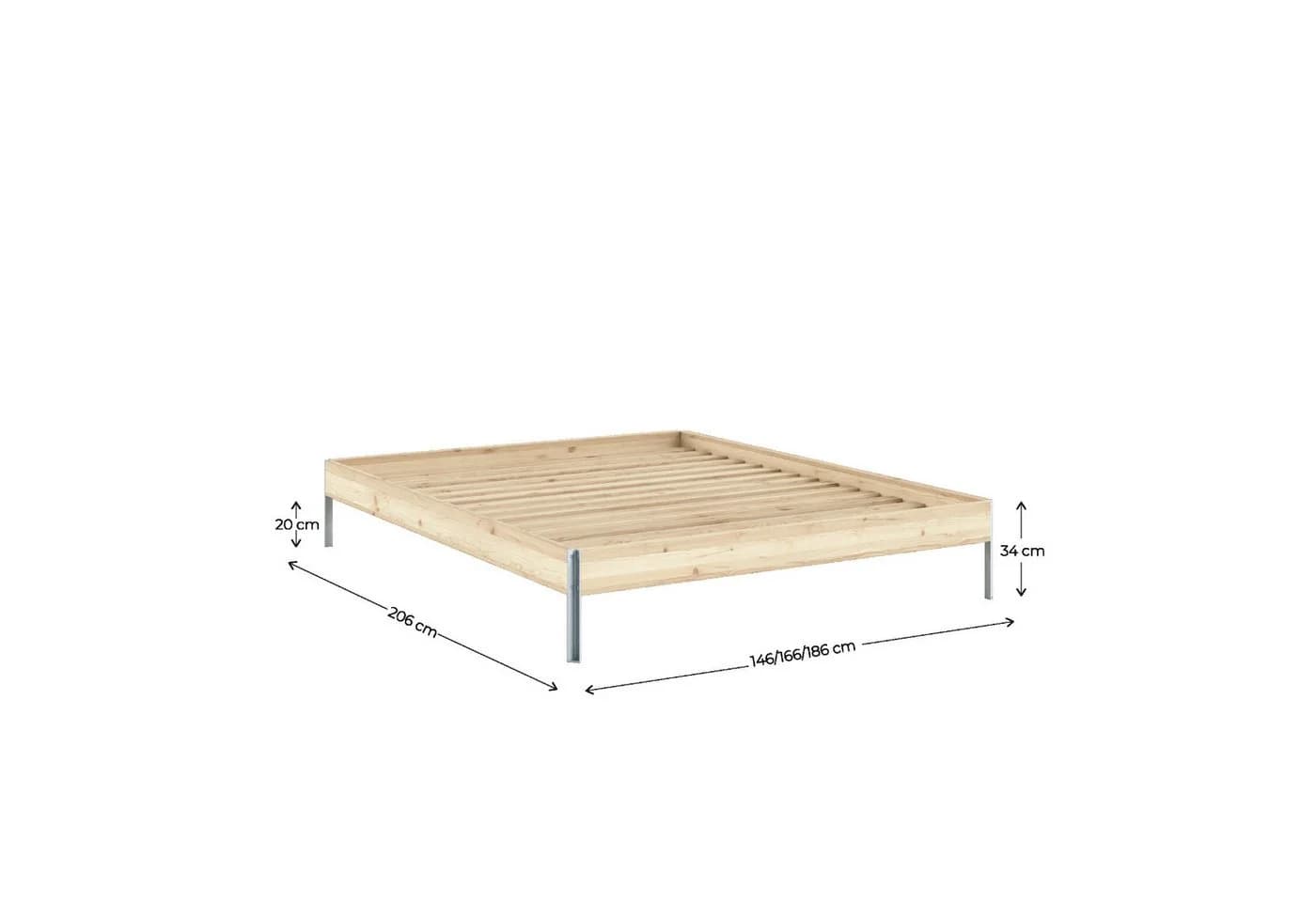 KARUP DESIGN CORE BED Bettgestell Kiefer Stahl - Bild 5
