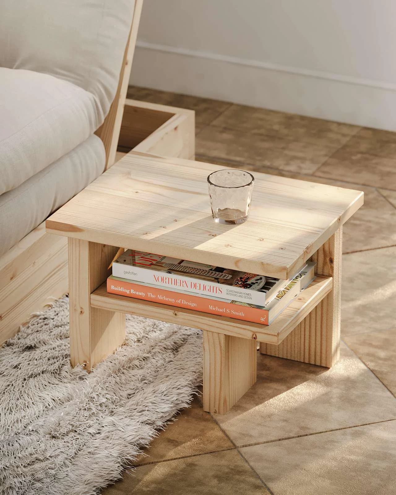 Karup Design Beistelltisch Japan Side Table, kompakt, stilvoll, funktional, Made in Europe, vielseitig einsetzbar, aus massivem FSC®-zertifiziertes Massivholz