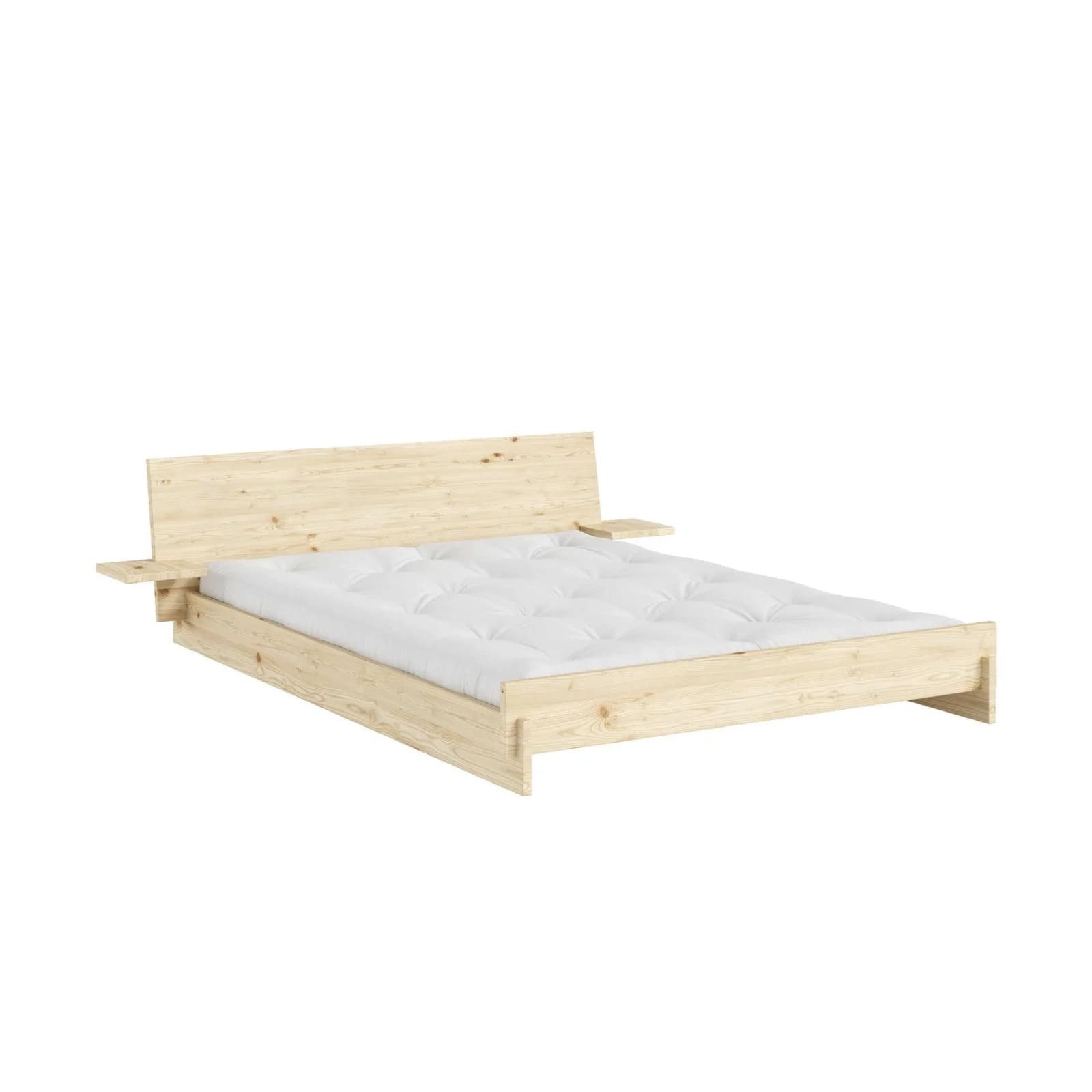 Karup Design Latch Bed Bettgestell Kiefernholz mit Kopfteil und Ablagen