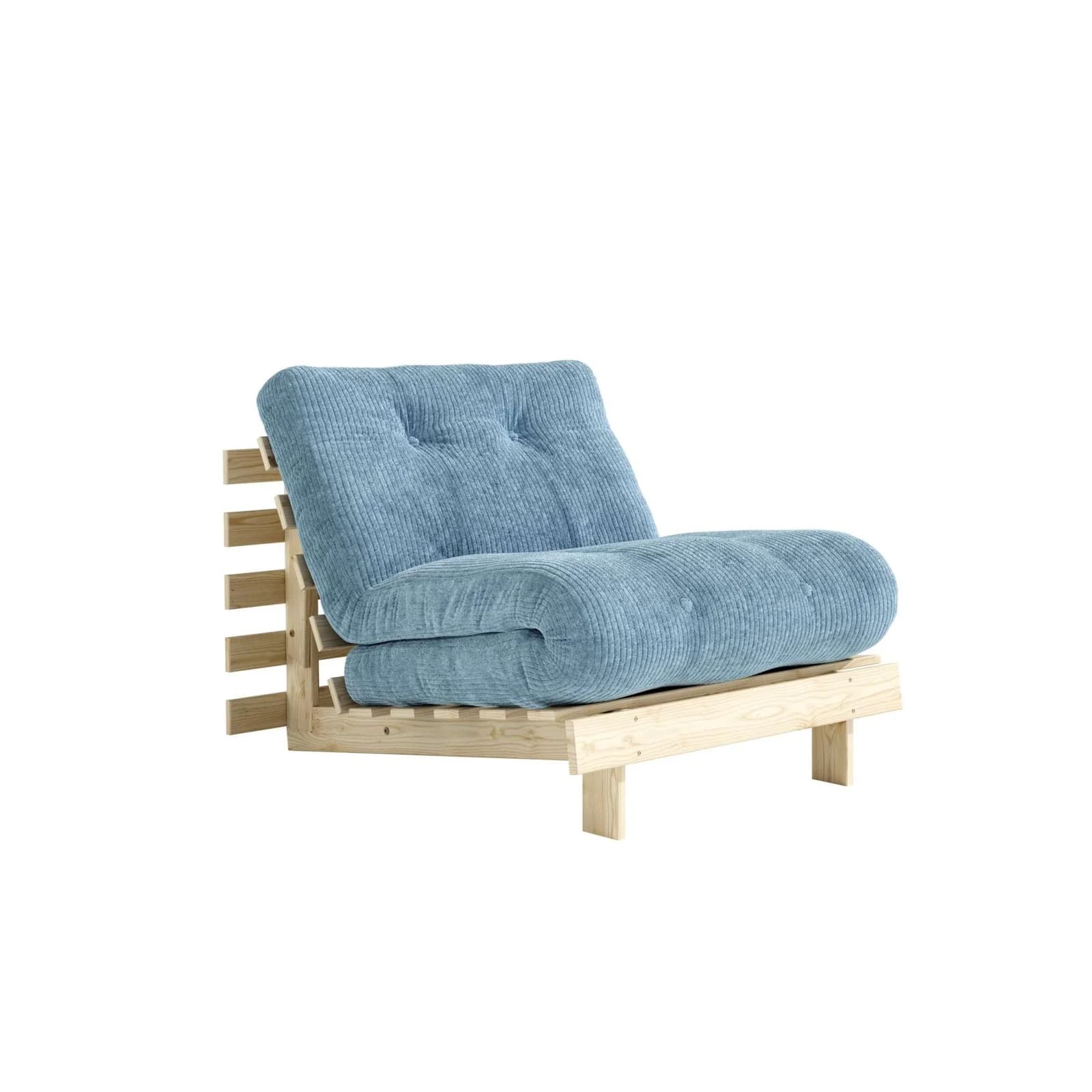 Karup Design Roots Sofa Bed mit Futonmatratze, Blau, Massivholz