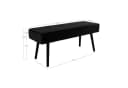 House Nordic Sitzbank Schwarz Velour 100x44x35cm Bild 4