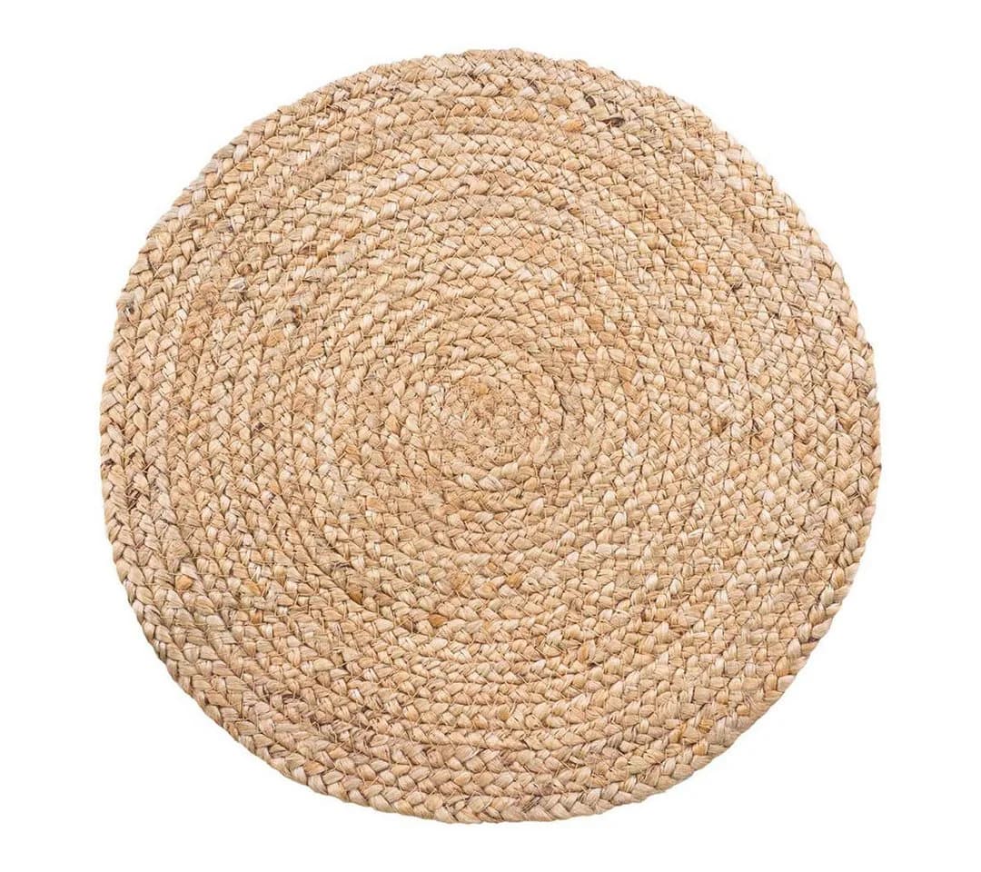 House Nordic Plaid Bombay Platzsets Set von 4 Natur Jute