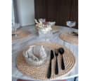 House Nordic Plaid Bombay Platzsets Set von 4 Natur Jute Bild 3