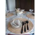 House Nordic Plaid Bombay Platzsets Set von 4 Natur Jute Bild 4